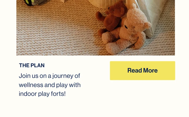 The Plan. Join us on a journey of wellness and play with indoor play forts! Read More