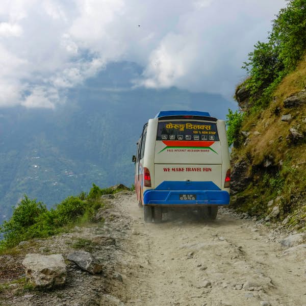 Bus in Nepali Mountains