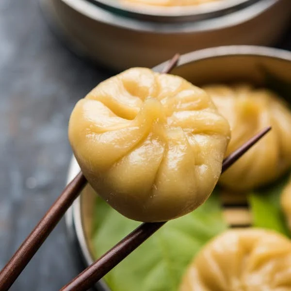 Momo on chopsticks