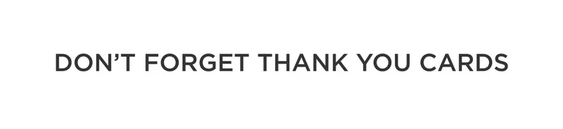Don't Forget Thank You Cards