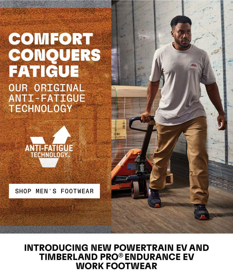 Comfort conquers fatigue. Our original anti-fatigue technology. Shop Men's footwear