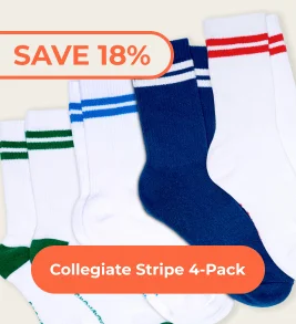 Collegiate Stripe 4-Pack Socks