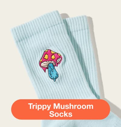 Trippy Mushroom Socks