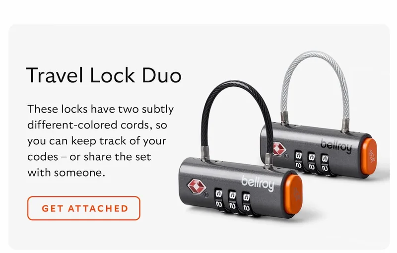 [Product name] Travel Lock Duo [Starburst] These locks have two subtly different-colored cords, so you can keep track of your codes – or share the set with someone.