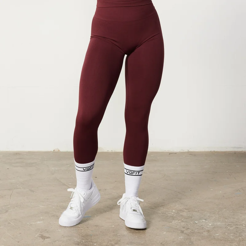 Image of Vanquish Elevate Seamless Burgundy Leggings