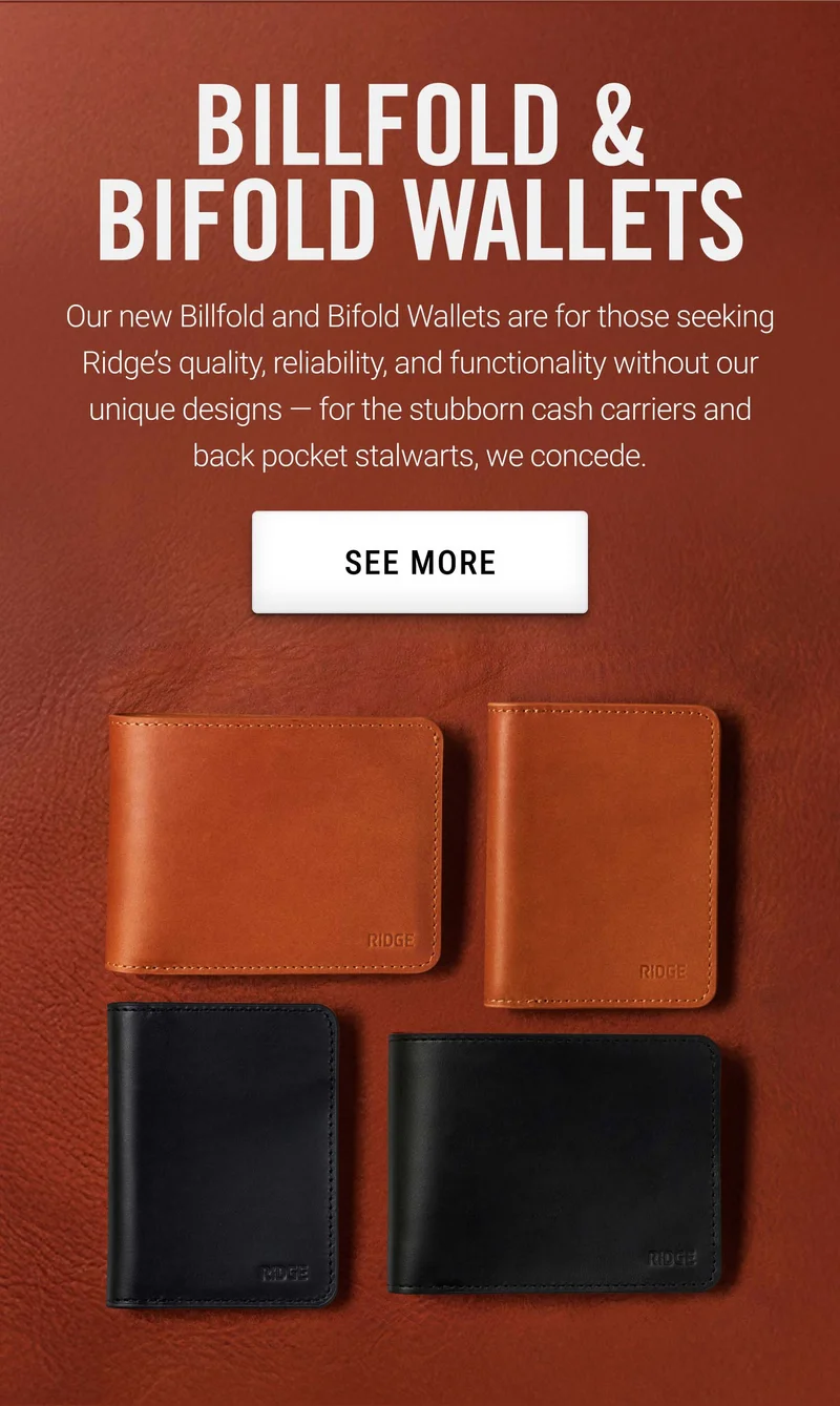 Billfold & Bifold Wallets | See More