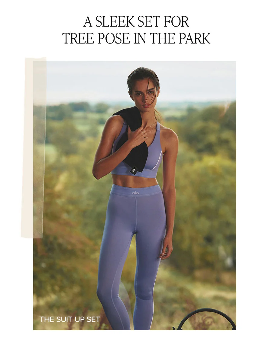 A SLEEK SET FOR TREE POSE IN THE PARK THE SUIT UP SET