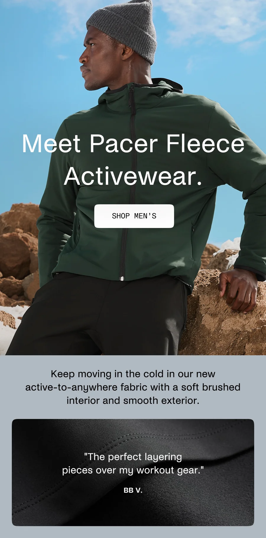 Meet Pacer Fleece Activewear.