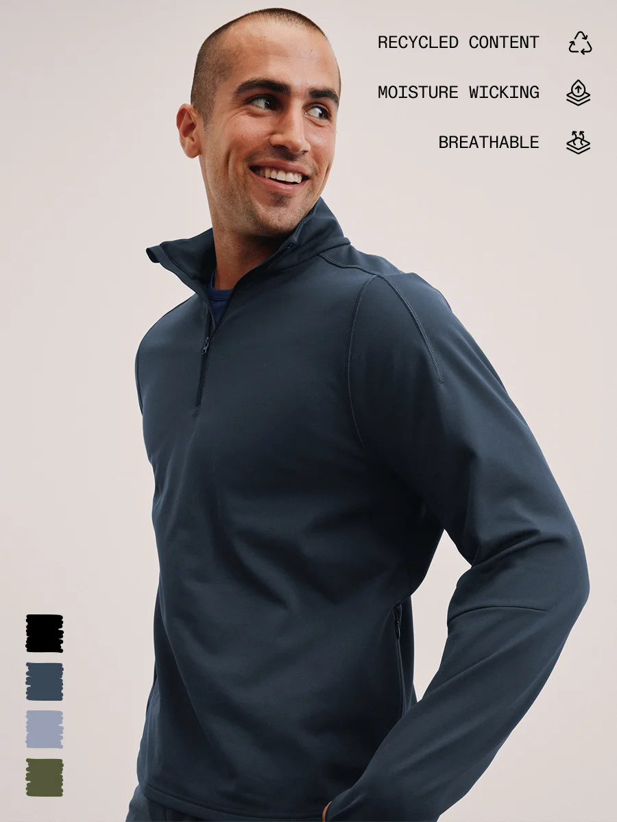 Pacer Fleece-Backed Quarter Zip Men's Pullover