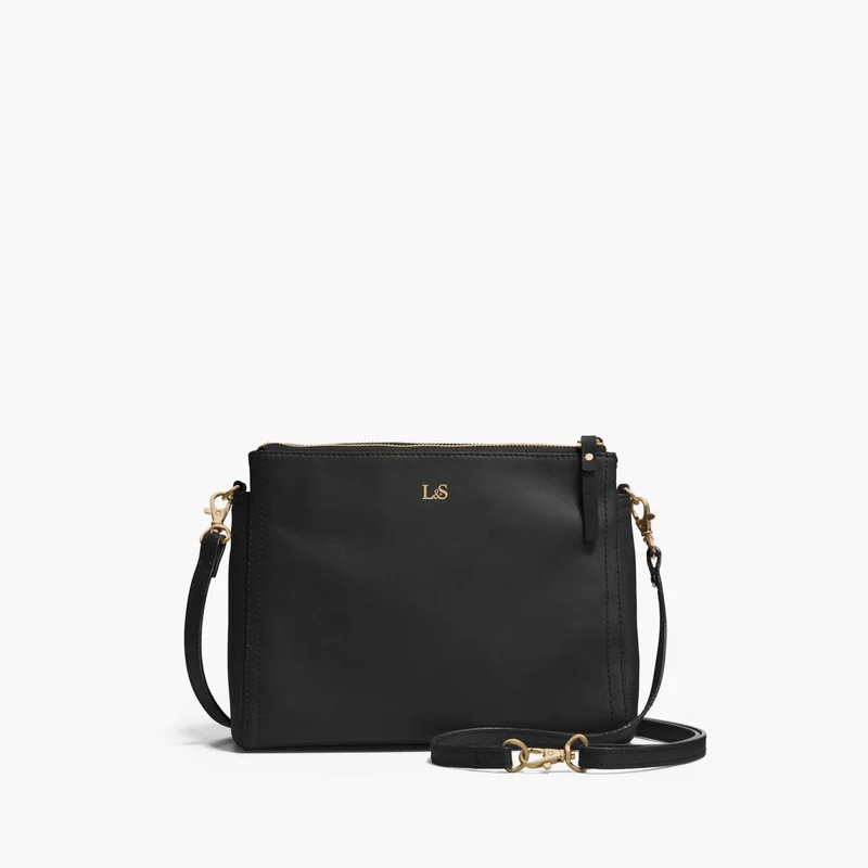 Image of Pearl - Nappa Leather - Black / Gold / Camel