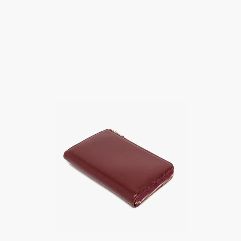 Image of Magnolia Leather Wallet - Cactus Leather - Burgundy / Gold / Camel