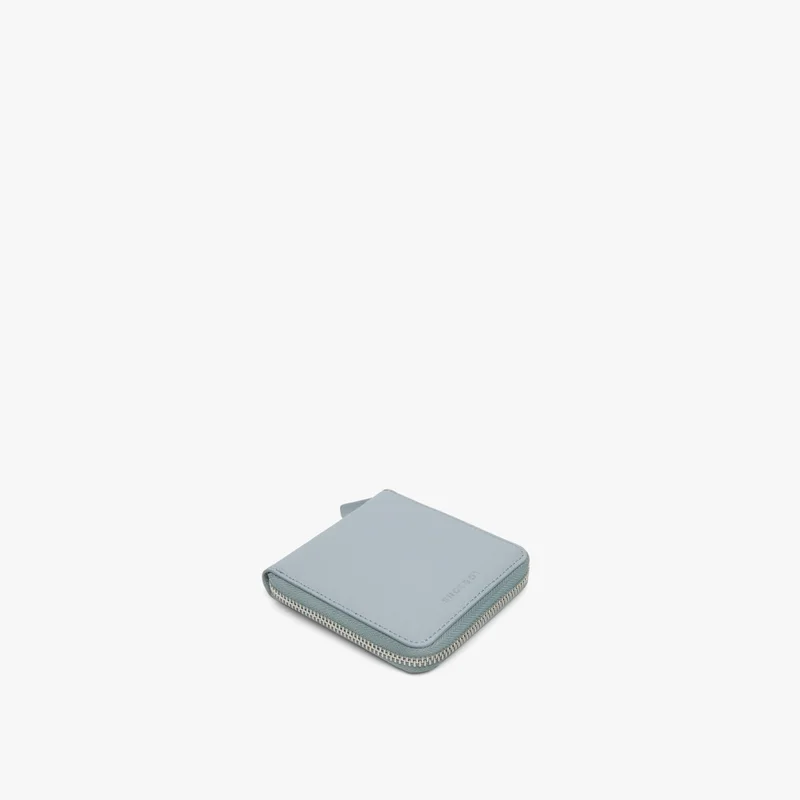 Image of Mallorca Small Wallet - Saffiano Leather - Desert Blue / Silver / Grey