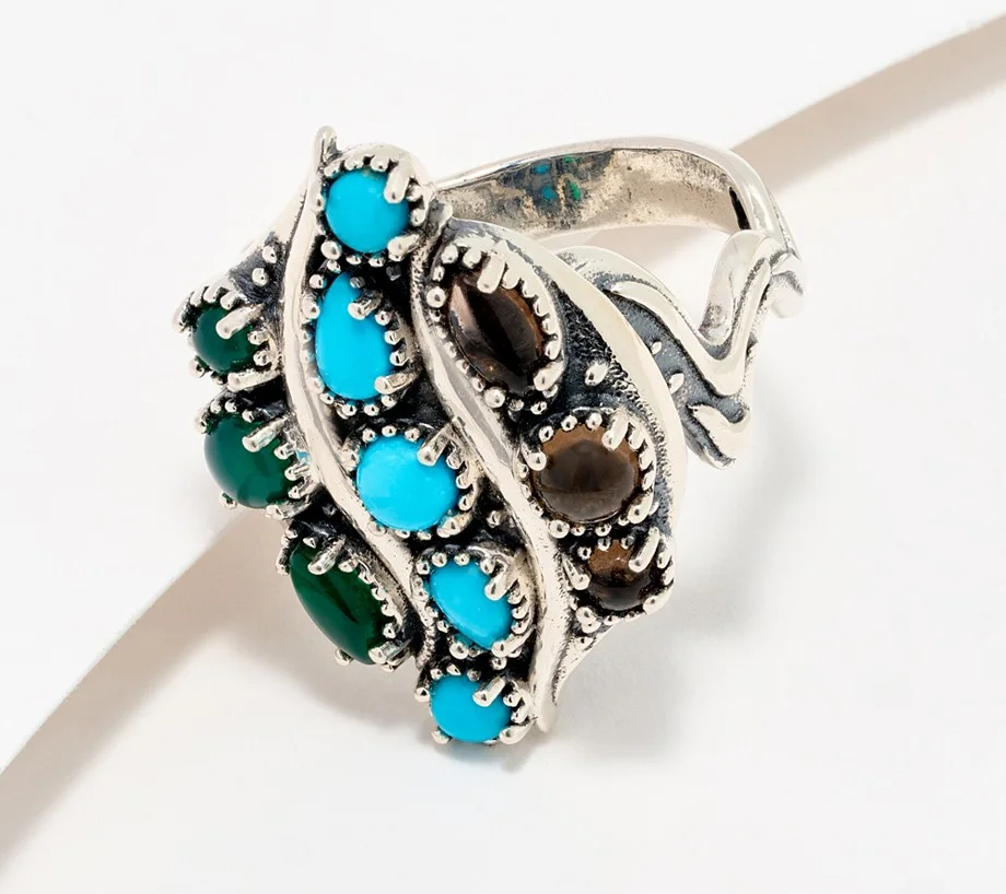 American West Sterling Silver Rio Grande Gemstone Ring