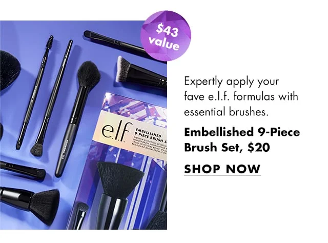 Embellished 9-Piece Brush Set
