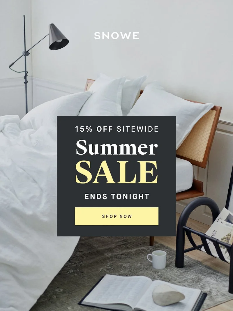 15% OFF SITEWIDE Summer SALE ENDS TONIGHT SHOP NOW