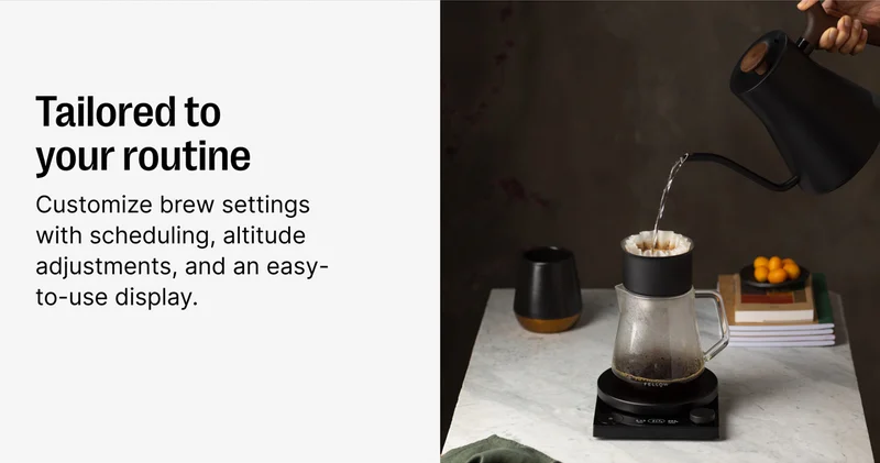 Tailored to your routine - customize brew settings