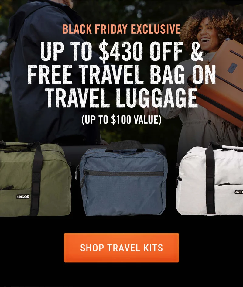 Black Friday Exclusive: Up to $430 Off & Free Travel Bag on Travel Luggage