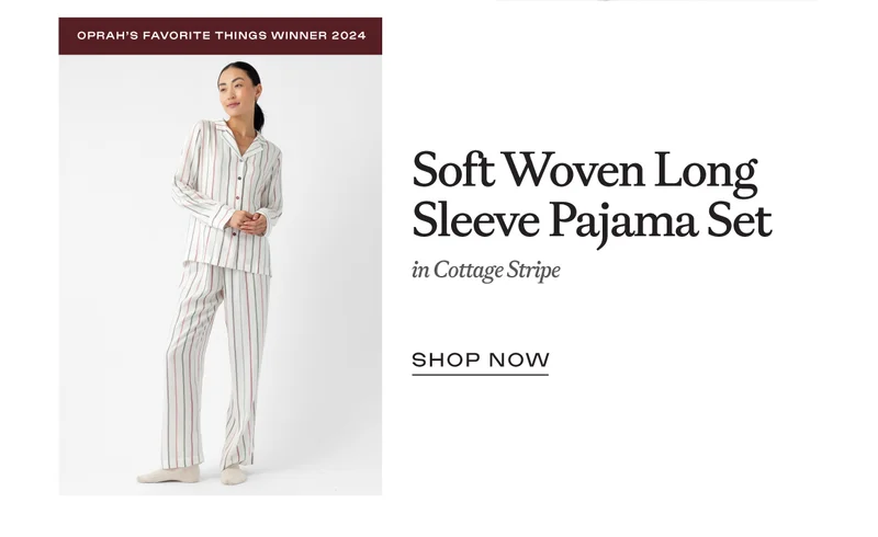 Shop Woven Long Sleeve Pajama Set Shop Woven Long Sleeve Pajama Set
