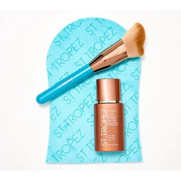 St. Tropez Self-Tanning Express Face Sunlit Skin w/ Contour Brush