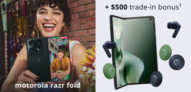motorola razr fold - + $500 trade-in bonus(1)