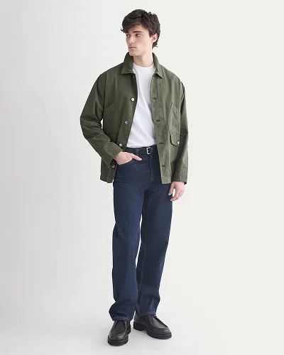 Image | Relaxed Barn Jacket | Olive Night