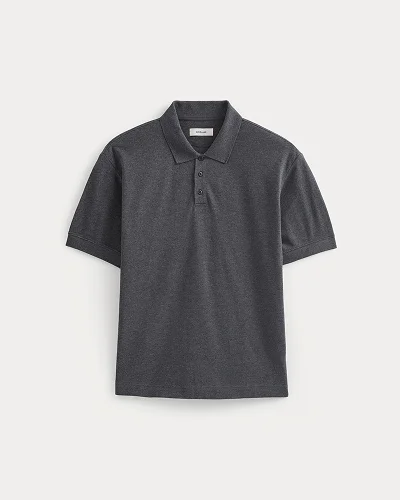 Image | Classic Piqué Polo | Heathered Graphite
