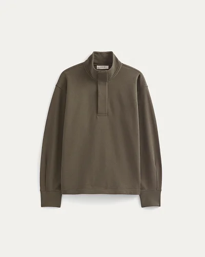 Image | Off-Duty Terry Pullover | Olive Night