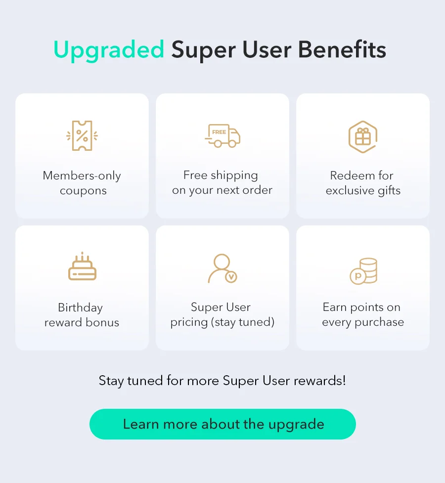 Upgraded Super User Benefits