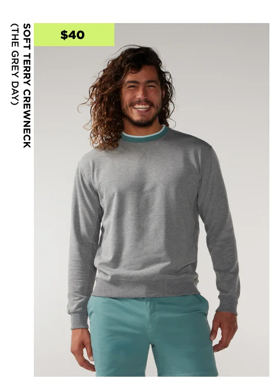 Soft Terry Crewneck: The Grey Day