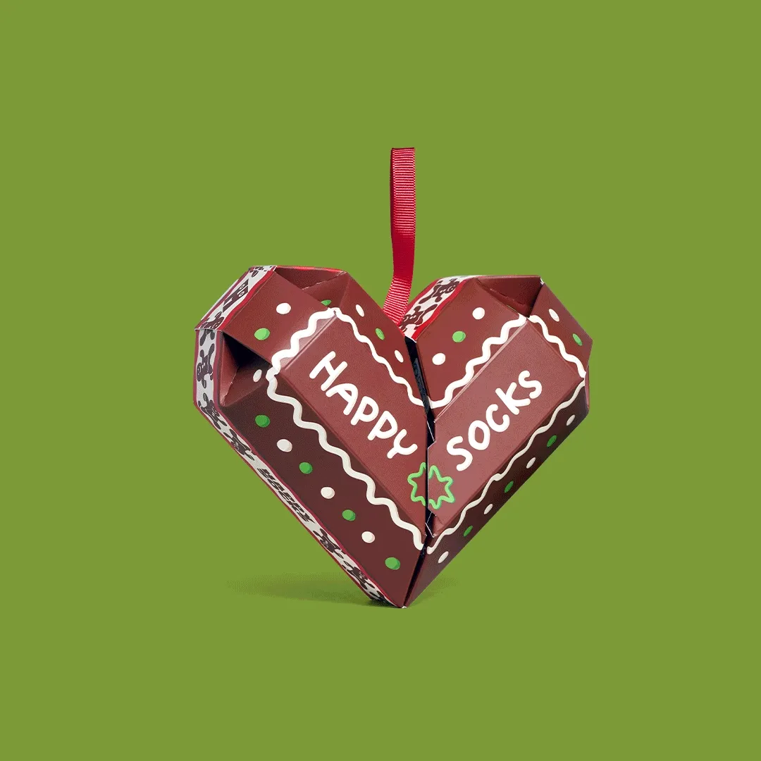 2-Pack Gingerbread Heart Socks Gift Set