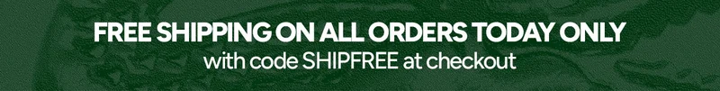 FREE SHIPPING ON ALL ORDERS TODAY ONLY with code discount code at checkout