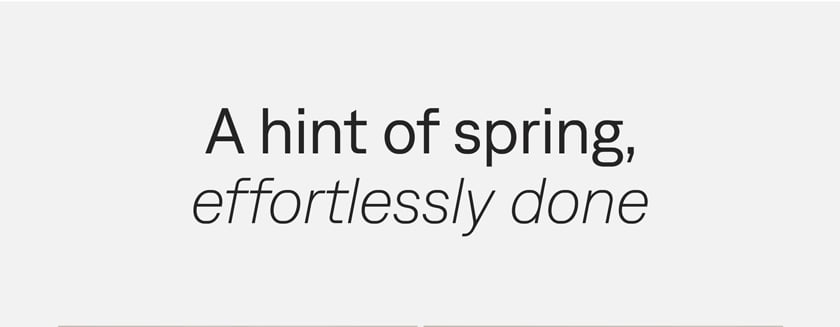 A hint of spring, effortlessly done