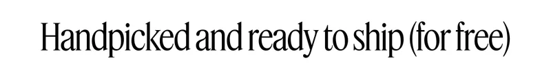 Handpicked and ready to ship (for free)