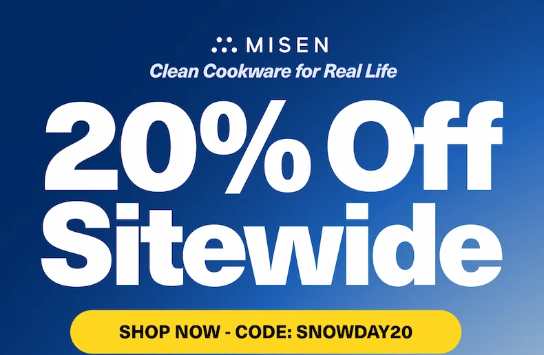 Misen | Clean Cookware For Real Life | 20% off sitewide with code discount code