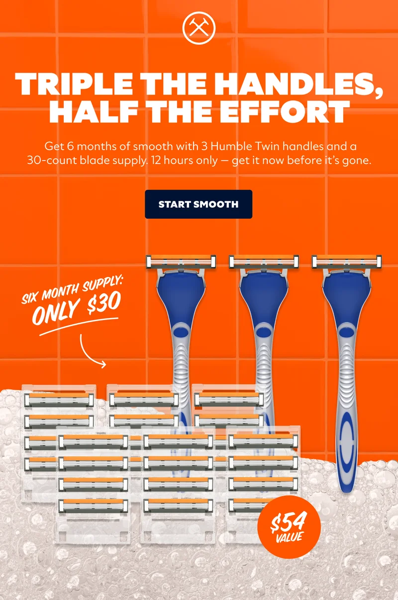 TRIPLE THE HANDLES, HALF THE EFFORT CTA: START SMOOTH 6 MO SUPPLY ONLY $30