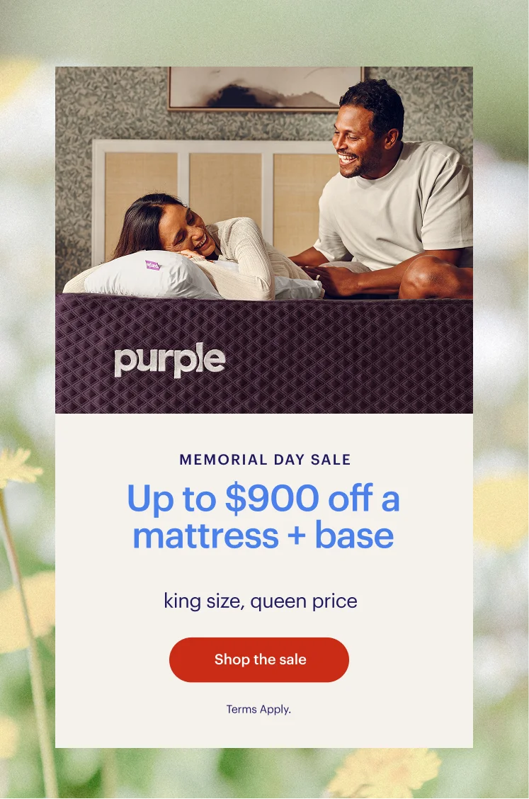 MEMORIAL DAY SALE | Up to $900 off a mattress + base | king size, queen price | Shop now | Terms Apply.