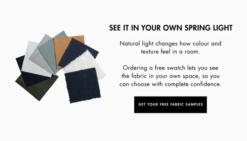 See it in your own spring light - get your free fabric samples