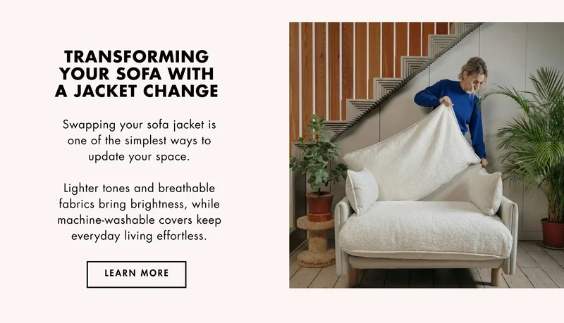 Transforming your sofa with a jacket change.