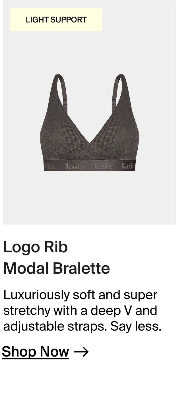 Logo Rib Modal Bralette.