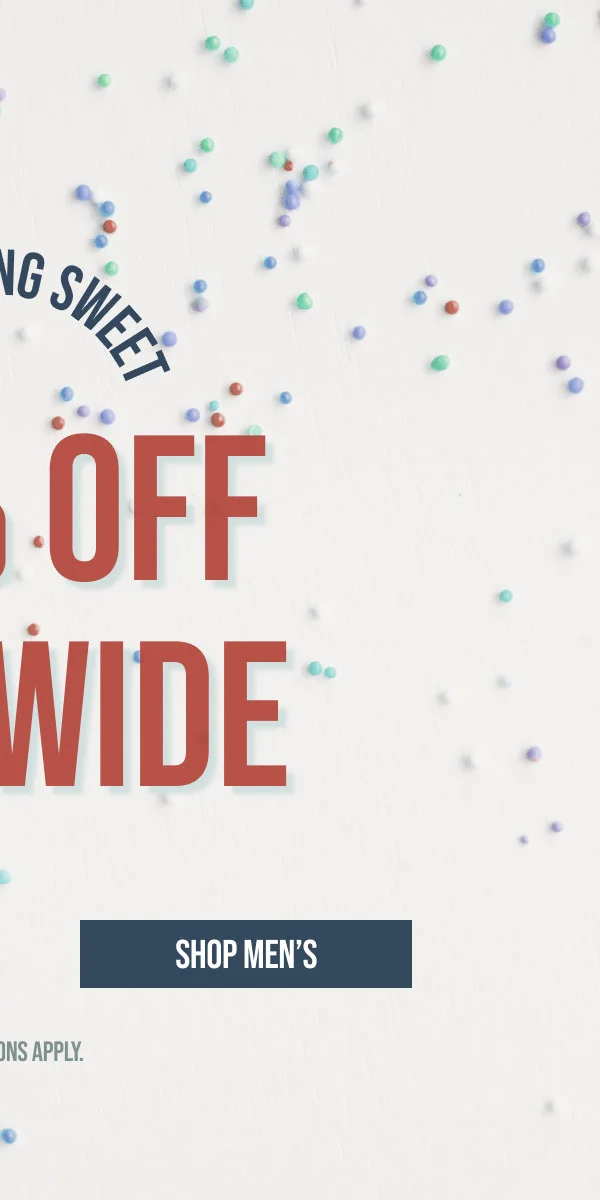 Up to 50% off Sitewide Shop Men's