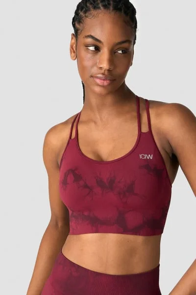 Image of Define Seamless Tie Dye Sports Bra Red