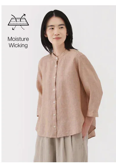 Shop Women's Linen 3/4 Sleeve Striped Blouse