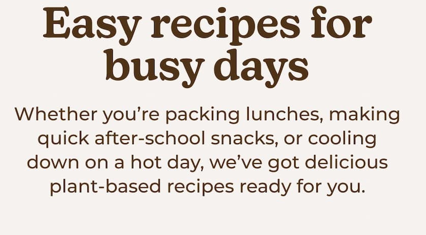 Easy recipes for busy days