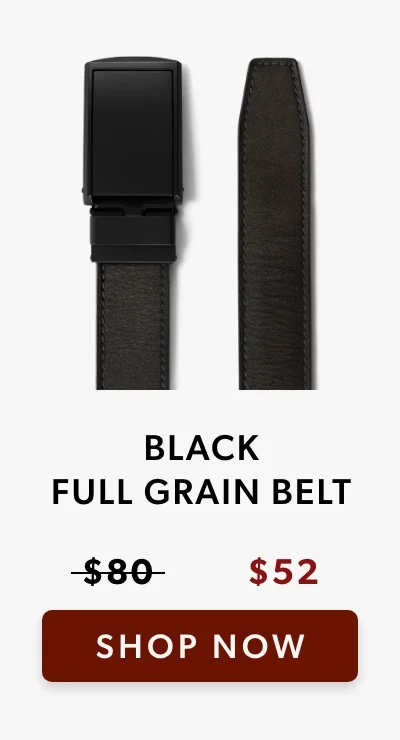 Black Full Grain Leather Belt