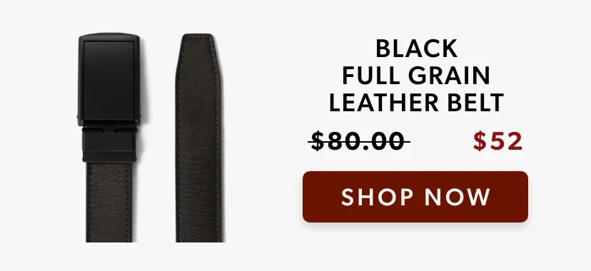 Black Full Grain Leather Belt