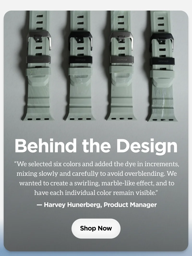 “We selected six colors and added the dye in increments, mixing slowly and carefully to avoid overblending. We wanted to create a swirling, marble-like effect, and to have each individual color remain visible.” — Harvey Hunerberg, Product Manager