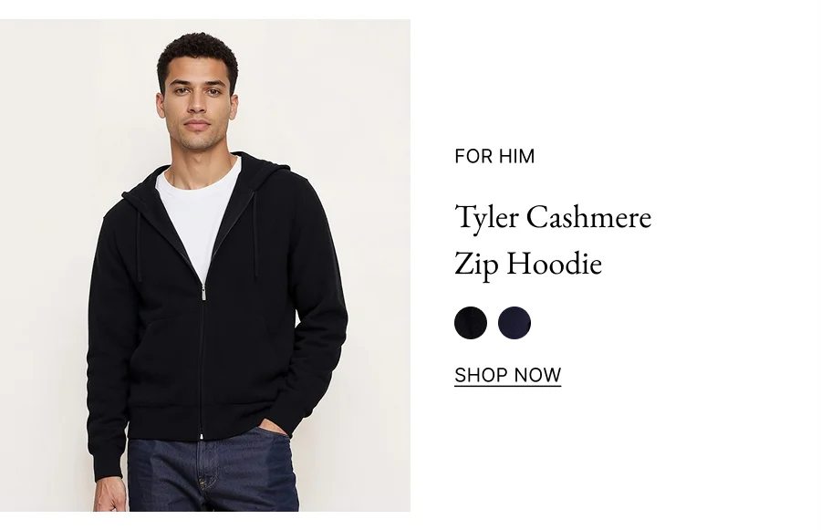 Tyler Cashmere Zip Hoodie