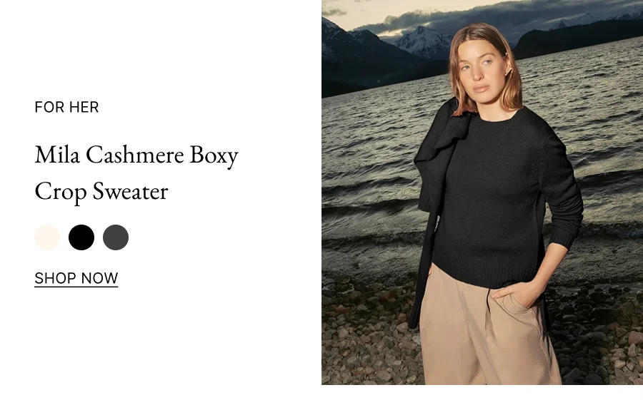 Mila Cashmere Boxy Crop Sweater