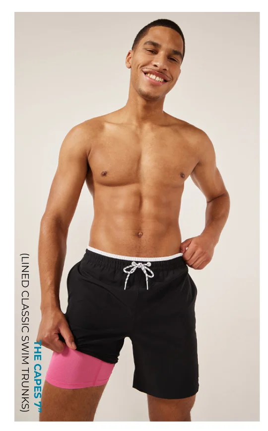 Lined Classic Swim Trunk: The Capes 7"