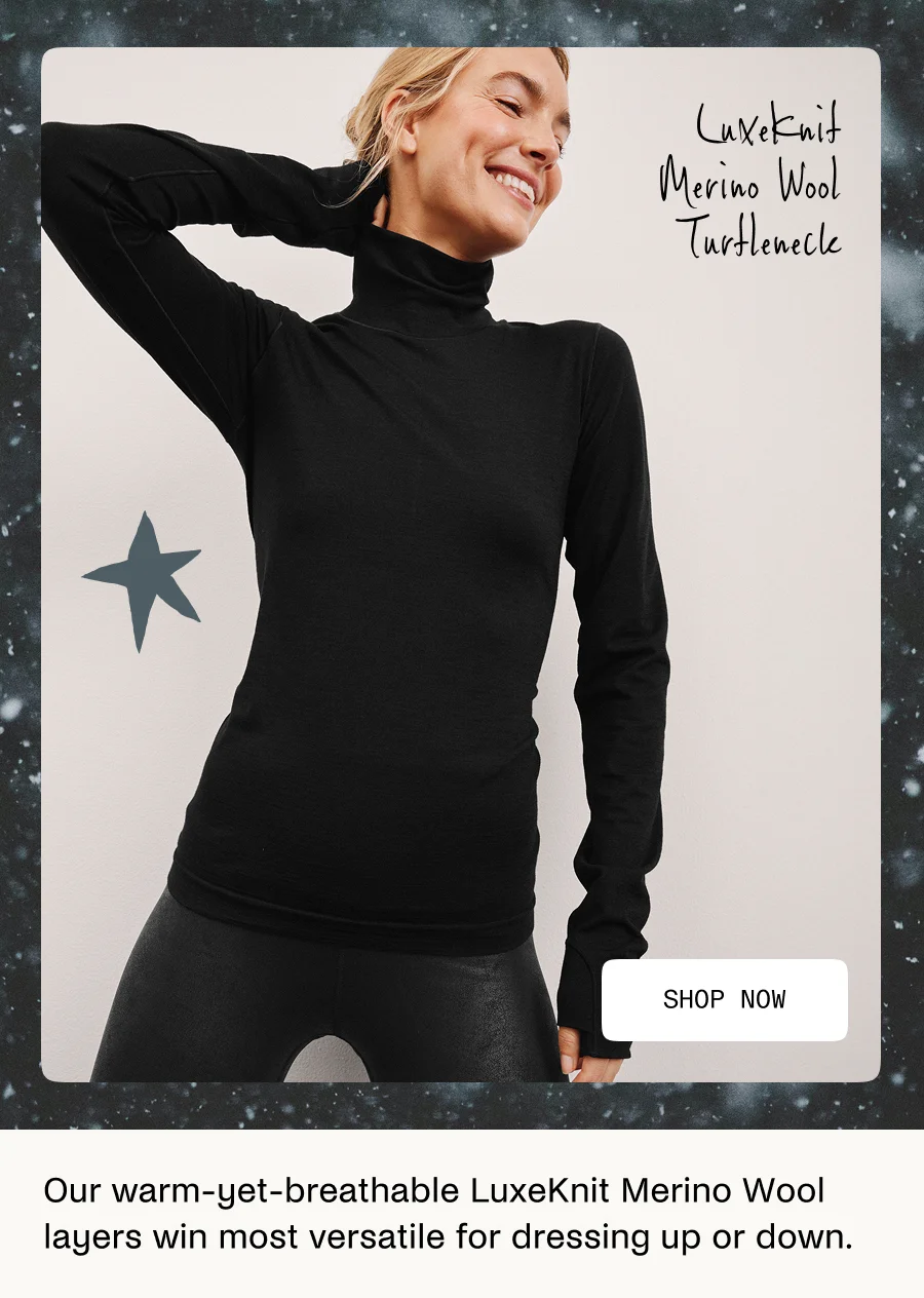 LuxeKnit Merino Wool Turtleneck in Black
